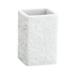 Wenko Zahnputzbecher Villata Weiß Polyresin 7,5 X 10 X 7,5 Cm -Wenko 00558 sb freisteller de 02