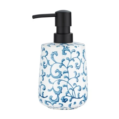 Wenko Seifenspender Mirabello Keramik 0,4 L 8.5 X 15 X 8.5 Cm Blau 4 Wenko Seifenspender Mirabello Keramik 0,4 L 8.5 X 15 X 8.5 Cm Blau – Bild 2