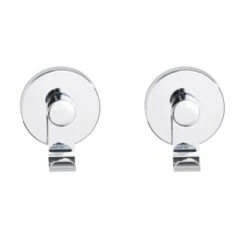 Wenko Vacuum-Loc Haken-Set Irun 2er Set Ohne Bohren (ABS) 6 X 7 X 5 Cm Chrom -Wenko 04075 sb freisteller de 03