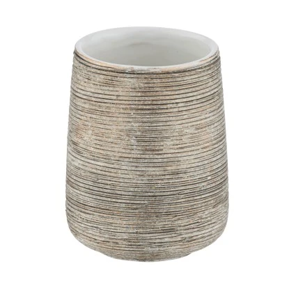 Wenko Zahnputzbecher Fedio Keramik 8 X 11 X 8 Cm Gold 4 Wenko Zahnputzbecher Fedio Keramik 8 X 11 X 8 Cm Gold – Bild 2