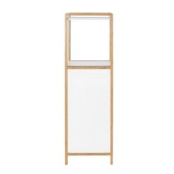 Wenko Regal Finja Bambus Mit Wäschebox 30 L Bambus 40 X 95 X 30 Cm Braun -Wenko 15623 sb freisteller de 06