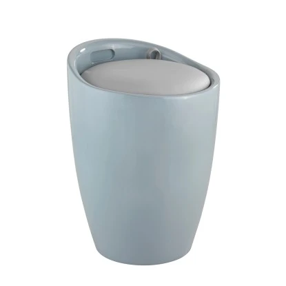 Wenko Badhocker Candy Inkl. Wäschekorb Kunststoff Grau 4 Wenko Badhocker Candy Inkl. Wäschekorb Kunststoff Grau – Bild 2