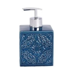 Wenko Seifenspender Cordoba 0,5 L Keramik 8,5 X 13 X 8,5 Cm Blau