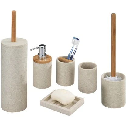 Wenko Zahnputzbecher Vico Beige 4 Wenko Zahnputzbecher Vico Beige – Bild 2