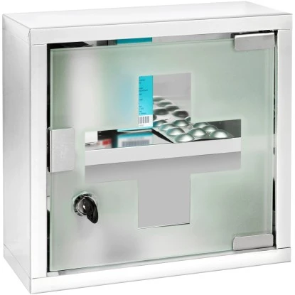 Wenko Arzneischrank Edelstahl Glänzend 25 Cm X 25 Cm 4 Wenko Arzneischrank Edelstahl Glänzend 25 Cm X 25 Cm – Bild 2