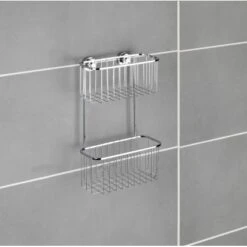 Wenko Power-Loc Wandregal Bovino 2 Etagen -Wenko 259152 1068 5