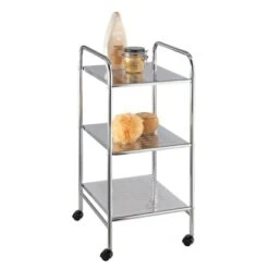 Wenko Badwagen Sando 3 Etagen Chrom