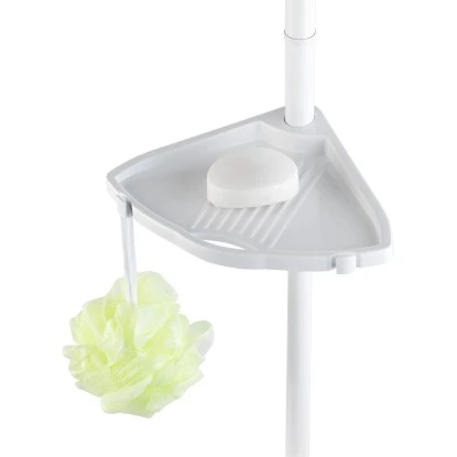 Wenko Teleskop-Duschecke Compact Aluminium Weiß 4 Wenko Teleskop-Duschecke Compact Aluminium Weiß – Bild 2