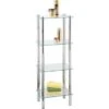 Wenko Regal Yago Viereckig Chrom Mit 4 Glasablagen 104 Cm X 40 Cm X 30 Cm -Wenko 326116 1068 1