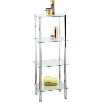 Wenko Regal Yago Viereckig Chrom Mit 4 Glasablagen 104 Cm X 40 Cm X 30 Cm 3 Wenko Regal Yago Viereckig Chrom Mit 4 Glasablagen 104 Cm X 40 Cm X 30 Cm
