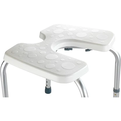 Wenko Duschhocker Mit Hygieneausschnitten Secura Weiß Höhenverstellbar 4 Wenko Duschhocker Mit Hygieneausschnitten Secura Weiß Höhenverstellbar – Bild 2