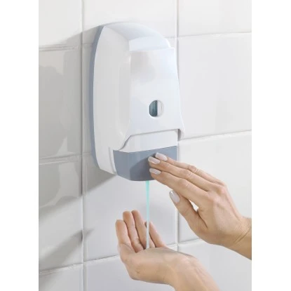 Wenko Desinfektionsmittelspender Assolo 0,45 L 9,5 X 20,5 X 10,5 Cm Weiß 4 Wenko Desinfektionsmittelspender Assolo 0,45 L 9,5 X 20,5 X 10,5 Cm Weiß – Bild 2