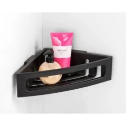 Wenko Power-Loc Eckablage Bralia Kunststoff (ABS) 35 X 8,5 X 20 Cm Schwarz