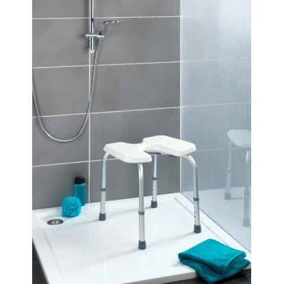 Wenko Duschhocker Mit Hygieneausschnitten Secura Weiß Höhenverstellbar 9 Wenko Duschhocker Mit Hygieneausschnitten Secura Weiß Höhenverstellbar – Bild 7