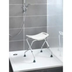 Wenko Badhocker Secura Klappbar Kunststoff 53,5 X 44,5-48,0 X 40-47 Cm Weiß -Wenko 38242599 sb ambiente de 03