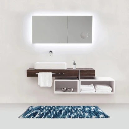 Wenko Badteppich Urdu Blau Polyester 60 X 90 Cm Blau 3 Wenko Badteppich Urdu Blau Polyester 60 X 90 Cm Blau