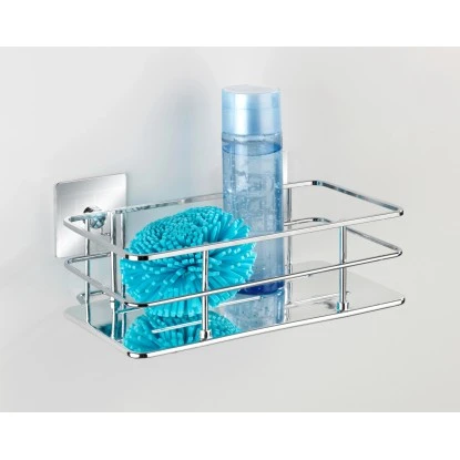 Wenko Turbo-Loc Edelstahl Wandablage Quadro Edelstahl 24 X 10 X 14.5 Cm, Chrom 4 Wenko Turbo-Loc Edelstahl Wandablage Quadro Edelstahl 24 X 10 X 14.5 Cm, Chrom – Bild 2