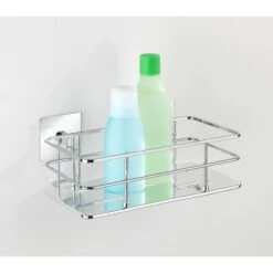 Wenko Turbo-Loc Edelstahl Wandablage Quadro Edelstahl 24 X 10 X 14.5 Cm, Chrom