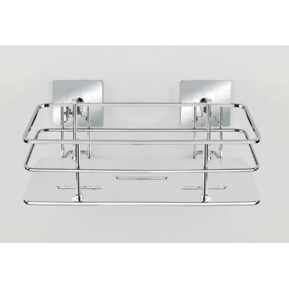 Wenko Turbo-Loc Edelstahl Wandablage Quadro Edelstahl 24 X 10 X 14.5 Cm, Chrom 6 Wenko Turbo-Loc Edelstahl Wandablage Quadro Edelstahl 24 X 10 X 14.5 Cm, Chrom – Bild 4