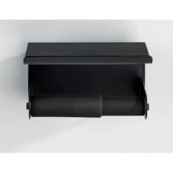 Wenko Toilettenpapierhalter Mit Ablage Classic Plus 14 X 10 X 14 Cm Schwarz -Wenko 38279045 sb ambiente de 04