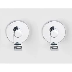 Wenko Vacuum-Loc Haken-Set Irun 2er Set Ohne Bohren (ABS) 6 X 7 X 5 Cm Chrom -Wenko 38304075 sb ambiente de 03