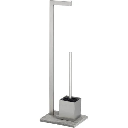 Wenko Stand WC-Garnitur Granit Edelstahl 3 Wenko Stand WC-Garnitur Granit Edelstahl