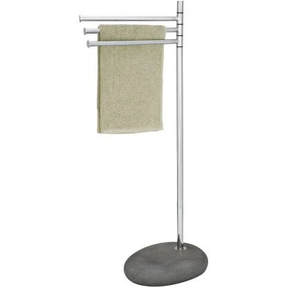 Wenko Handtuchständer / Kleiderständer Pebble Steingrau 4 Wenko Handtuchständer / Kleiderständer Pebble Steingrau – Bild 2