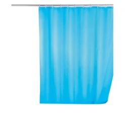 Wenko Anti-Schimmel Duschvorhang Uni 180 Cm X 200 Cm Hellblau