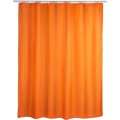 Wenko Anti-Schimmel Duschvorhang Uni 180 Cm X 200 Cm Orange