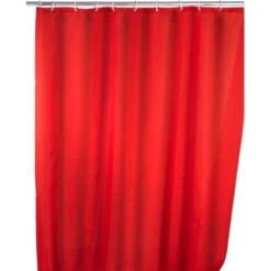 Wenko Anti-Schimmel Duschvorhang Uni 180 Cm X 200 Cm Rot