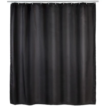 Wenko Anti-Schimmel Duschvorhang Uni Polyester 180 Cm X 200 Cm Schwarz 4 Wenko Anti-Schimmel Duschvorhang Uni Polyester 180 Cm X 200 Cm Schwarz – Bild 2