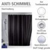 Wenko Anti-Schimmel Duschvorhang Uni Polyester 180 Cm X 200 Cm Schwarz 1 Wenko Anti-Schimmel Duschvorhang Uni Polyester 180 Cm X 200 Cm Schwarz -Wenko 4008838120545 1068 02