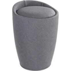 Wenko Badhocker Candy Inkl. Wäschesack Grau Leinenoptik 12 Wenko Badhocker Candy Inkl. Wäschesack Grau Leinenoptik -Wenko 4008838163566 1068 01