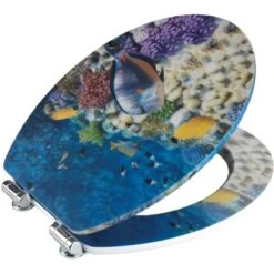 Wenko WC-Sitz Fish Mit 3D-Effekt MDF Mit Absenkautomatik Mehrfarbig -Wenko 4008838223512 1068 03