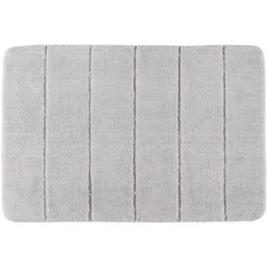 Wenko Badteppich Steps 60 Cm X 90 Cm Mikrofaser Hellgrau
