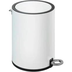 Wenko Kosmetikeimer Monza Easy Close 3 Liter Weiß Matt