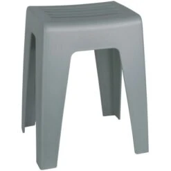 Wenko Badhocker Kumba Aus Kunststoff 47 Cm X 38 Cm X 32 Cm Grau