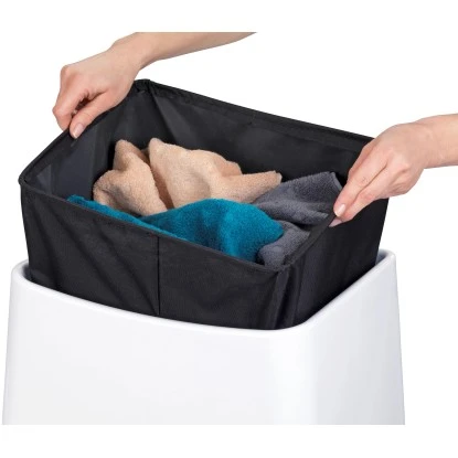 Wenko Badhocker Wing Inkl. Wäschekorb Weiß 7 Wenko Badhocker Wing Inkl. Wäschekorb Weiß – Bild 5