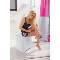 Wenko Badhocker Wing Inkl. Wäschekorb Weiß 13 Wenko Badhocker Wing Inkl. Wäschekorb Weiß -Wenko 4008838237045 1068 06