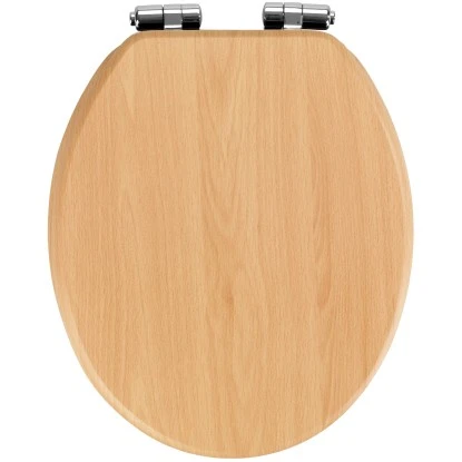 Wenko WC-Sitz Buche Natur MDF Mit Absenkautomatik Braun 3 Wenko WC-Sitz Buche Natur MDF Mit Absenkautomatik Braun