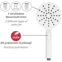 Wenko Duschkopf Design Kunststoff (ABS) 12 X 12 Cm Weiß -Wenko 4008838254141 1068 AI 02