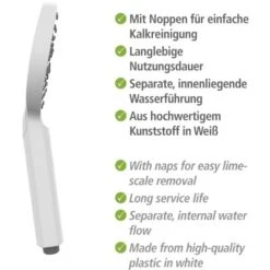 Wenko Duschkopf Design Kunststoff (ABS) 12 X 12 Cm Weiß -Wenko 4008838254141 1068 AI 04