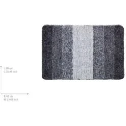 Wenko Badteppich Luso 60 Cm X 90 Cm Grau -Wenko 4008838264454 1068 03