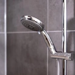 Wenko Duschkopf Basic Grau Kunststoff (ABS), 10 X 10 Cm Grau Chrom -Wenko 4008838266564 1068 AB 01