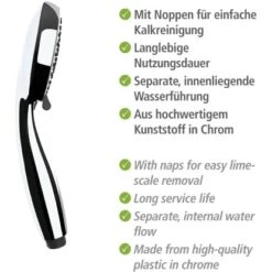 Wenko Duschkopf Basic Grau Kunststoff (ABS), 10 X 10 Cm Grau Chrom -Wenko 4008838266564 1068 AI 03