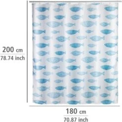 Wenko Anti-Schimmel Duschvorhang Aquamarin Polyester 180 Cm X 200 Cm -Wenko 4008838273777 1068 06