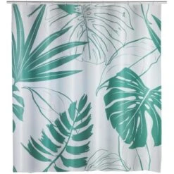 Wenko Duschvorhang Brasil Grün PEVA 180 Cm X 200 Cm