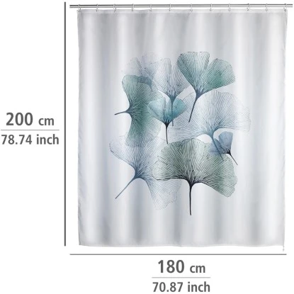 Wenko Anti-Schimmel Duschvorhang Ginkgo Polyester 180 Cm X 200 Cm 8 Wenko Anti-Schimmel Duschvorhang Ginkgo Polyester 180 Cm X 200 Cm – Bild 6