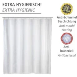 Wenko Anti-Schimmel Duschvorhang Uni Polyester 120 Cm X 200 Cm Weiß 10 Wenko Anti-Schimmel Duschvorhang Uni Polyester 120 Cm X 200 Cm Weiß -Wenko 4008838298046 1068 04