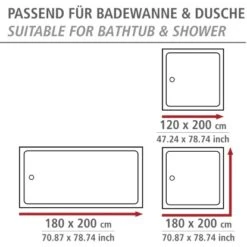 Wenko Anti-Schimmel Duschvorhang Peony Polyester 180 Cm X 200 Cm -Wenko 4008838303467 1068 05